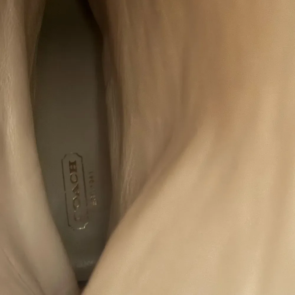 Coach Selena Tan Leather Knee-High Heeled Boots Western Boho Women’s Size 11 EUC - Picture 7 of 15